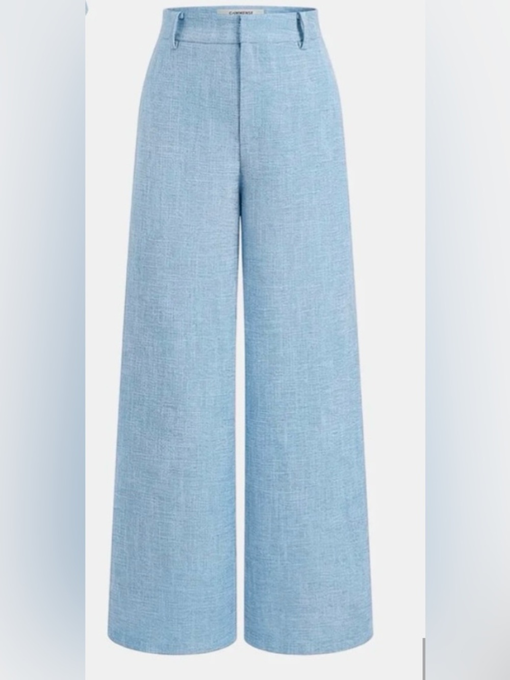 Commense NWT Light Blue Wide-Leg Linen Blend Pants Sz Med